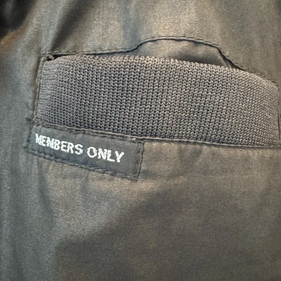 Vintage Members Only 90s Black Bomber Jacket Men’s M Size 40 - Picture 6 of 8